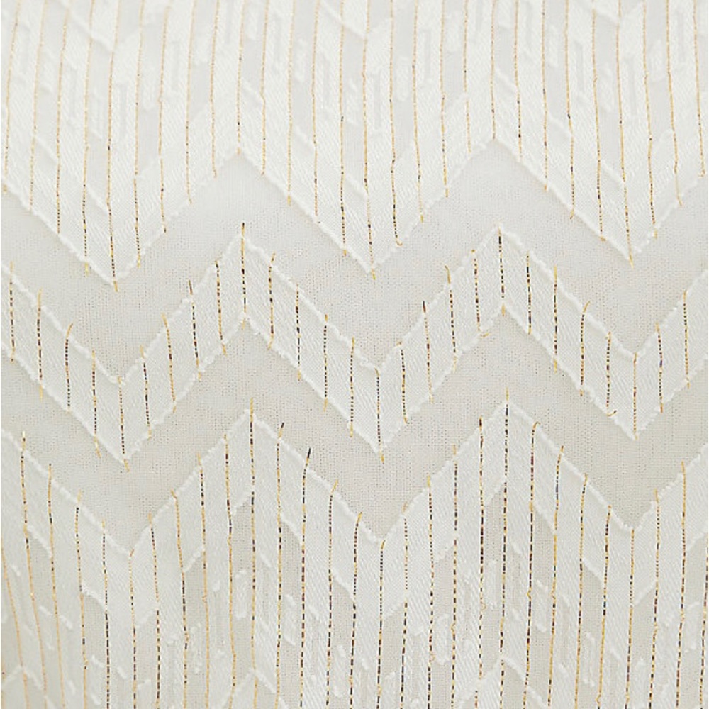 White Chiffon Chevron Stripe Midi Dress 00 NWT - Picture 3 of 6